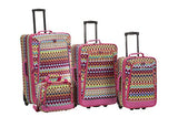 Rockland 4 Piece Luggage Set Tribal, Tribal, One Size