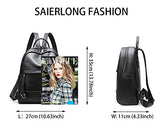 Saierlong Ladies Designer Womens Black First Layer Of Leather Daily Casual Backpack