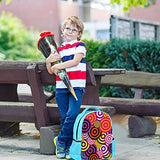 LORVIES Colorful Swirl Round Cute Backpack Kids School Book Bags for Elementary Primary Schooler for Boys