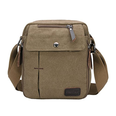 FakeFace Mens Retro Vintage Leisure Outdoor Canvas Messenger Crossbody Everyday Satchel Shoulder