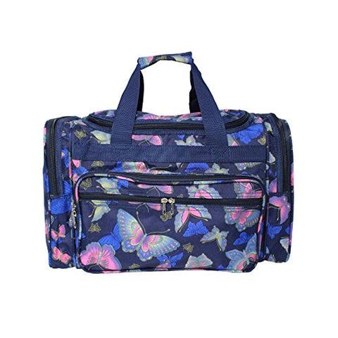 World Traveler Women'S Value Series Blue Moon 19-Inch Duffel Bag, Pink Butterfly, One Size