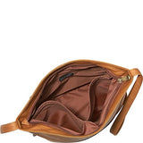 Le Donne Leather Bucket Shoulder Bag (Cafe)