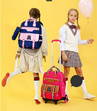 Boy Girl Wheeled Backpacks School Travel Removable Waterproof Rolling Backpack Primary Students