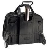 Check-Point Friendly Wheeled Laptop Case, Leather, 15.6" in, Black - Midway | Mcklein - 86605