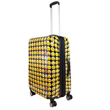 Ful Emoji 28in Spinner Rolling Luggage Suitcase Suitcase, Yellow