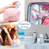 Collapsible Silicone Travel Size Bottles Portable Squeezable Refillable Containers Set for Cosmetic Toiletries Shampoo Lotion Soap Liquids, Leak-proof, TSA Approved (1.5-3oz, 4-colors)