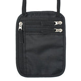 Buruis Travel Neck Wallet Passort Holder with RFID Blocking, Anti-theft Hidden Pouch for Women, Men