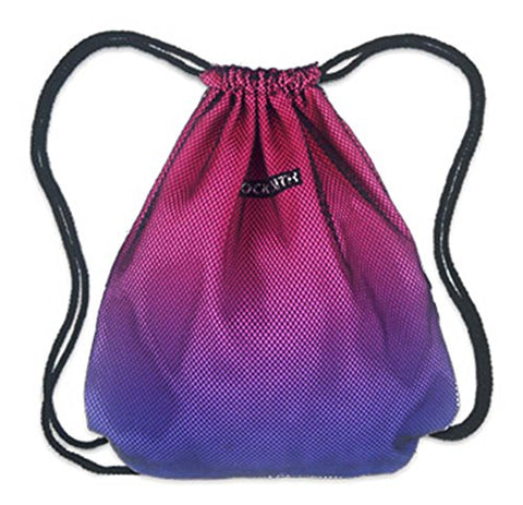 Sport Drawstring Backpack Travel Storage String Bag Gradient Mesh Cinch Bag