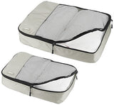 Amazonbasics 4-Piece Packing Cube Set - 2 Medium And 2 Large, Gray