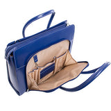 McKlein Lake Forest, Top Grain Cowhide Leather, 15" Ladies' Laptop Briefcase, Navy