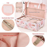 Unitravel Retro Rolling Suitcase Lightweight PU Trunk Luggage for Women