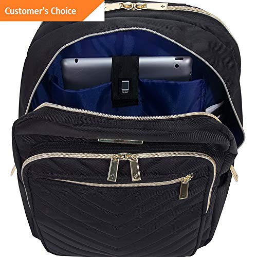 Sandover Chevron Quilted Single Business Laptop Backpack NEW | Model LGGG - 2439 |