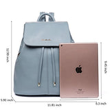 Bostanten Women'S Leather Backpack Purse Travel School Bag Casual Mini Daypack Newblue