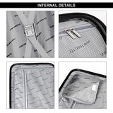 GHP 20" 24" 28" Wine Red ABS Hard Shell Travel Suitcase Trolleys with TSA Lock