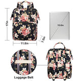 Laptop Backpack,15.6 Inch Stylish College School Backpack with USB Charging Port,Water Resistant Casual Daypack Laptop Backpack for Women/Girls/Business/Travel (Flower Pattern)