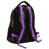 "E-Z Tote" Real Tree Print Hunting Backpack In 5 Colors (Purple Trim)