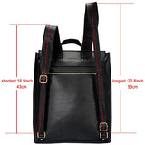 ESTARER Womens Backpack Purse PU Leather Rucksack Fit 14-inch Laptop School Bag Daypack