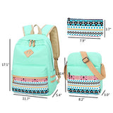 School Backpack for Girls Canvas Backpack Laptop Bookbag Shoulder Daypack Bag Clutch Pencil Pouch