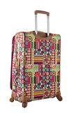 Lily Bloom Luggage 24" Expandable Design Pattern Suitcase With Spinner Wheels For Woman (24In,