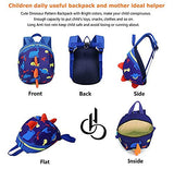 DB Dinosaur Toddler Mini Backpack with Leash, Anti-Lost Children Backpack, Kid snak Cartoon Backpack for Toddler Boys Girls 1-2 Years Old