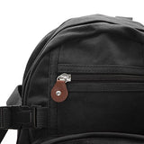 Star of Life Medical Logo Army Sport Heavyweight Canvas Backpack Bag in Black & Red, Small