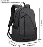 Ibagbar Water Resistant Laptop Backpack With Usb Charging Port Fits Up To 15.6-Inch Laptop And