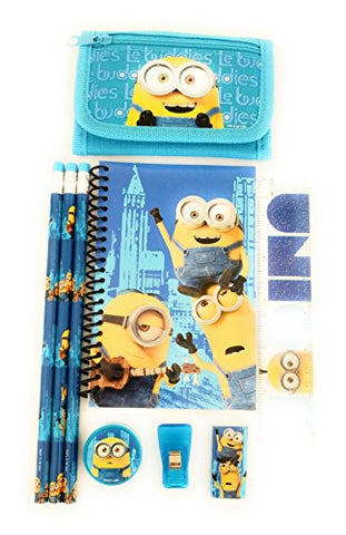 Minions Despicable Me Wallet & Stationary Gift Set For Kids (Wallet+Stationary Set-Blue)