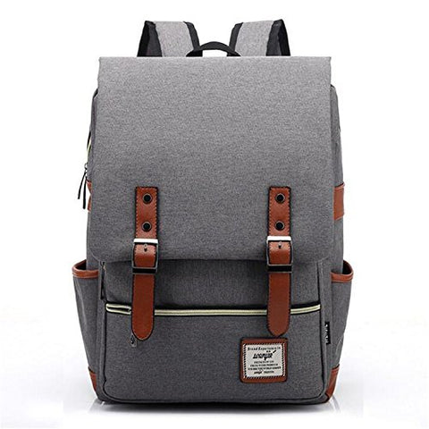 Canvas Backpack - Lightweight Laptop Backpack, Vintage Travel Backpack Laptop Sleeve, Campus