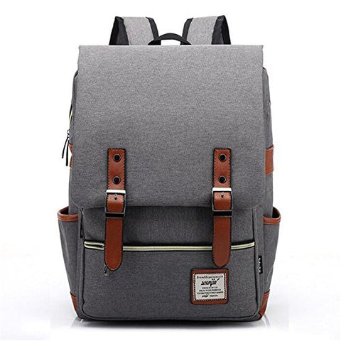 Canvas Backpack - Lightweight Laptop Backpack, Vintage Travel Backpack Laptop Sleeve, Campus