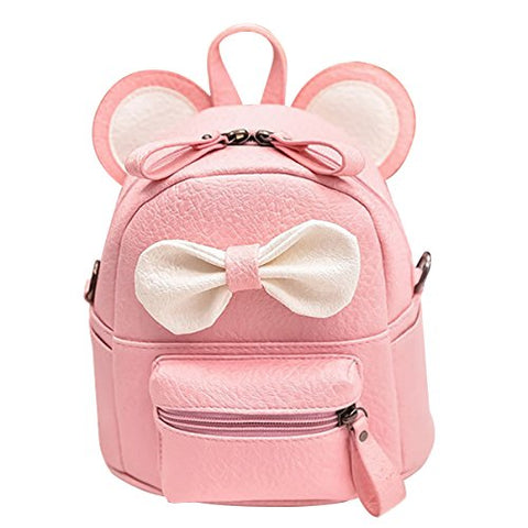 ABage Mini Backpack Purse Cute Lightweight PU Leather Travel Daypacks, Pink2