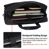 Large Briefcase for Men Women, 17 Inch Laptop Bag, Expandable Business Attache, Taygeer Water