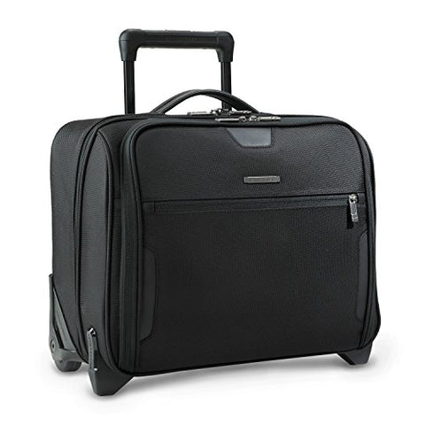 Briggs & Riley Medium Slim Rolling Brief Kr251 (One Size, Black)