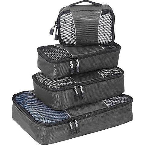 Ebags Packing Cubes - 4Pc Small/Med Set (Titanium)