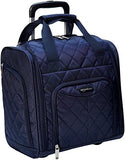 Amazonbasics Underseat Luggage, Navy Blue Quilted