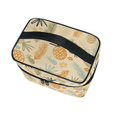 Makeup Bag Pineapple Flower Travel Cosmetic Bags Organizer Train Case Toiletry Make Up Pouch