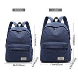 AUGUR Casual Laptop Backpack Light-Weight Classic Bookbag Rucksack for Travel - Blue
