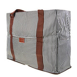Packable Waterproof Nylon Stripes Foldable Travel Duffle Bag Carry on Travel Luggage Organizer with