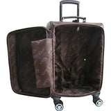 Amerileather Traveler Rock-Print Two Piece Spinner Wheels Luggage Set (Dark