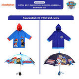 Nickelodeon Boys' Little Paw Patrol Character Slicker and Umbrella Rainwear Set, Dark Blue, Age 2-3