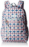 Vera Bradley Lighten Up Study Hall Backpack, Polyester, Water Geo