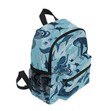 GIOVANIOR Marine Shark Whale Octopus Dolphin Jellyfish Travel School Backpack for Boys Girls Kids