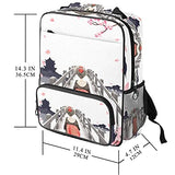 LORVIES Japanese Kimono Woman School Bag for Student Bookbag Women Travel Backpack Casual Daypack Travel Hiking Camping