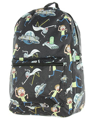 Rick And Morty Backpack Portal Gun Spaceship Mr Meeseeks (Space Run)