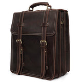 S-Zone Men'S Vintage Crazy Horse Genuine Leather Backpack Messenger Shoulder Bag