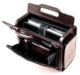 Mancini 17" Laptop Wheeled Catalog Case, Leather Business Case in Burgundy