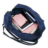 Arxus Travel Lightweight Waterproof Foldable Storage Carry Luggage Duffle Tote Bag (Navy Blue)