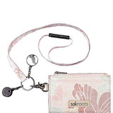 Sakroots Artist Circle ID Lanyard (Petal Pink Flower Blossoms)