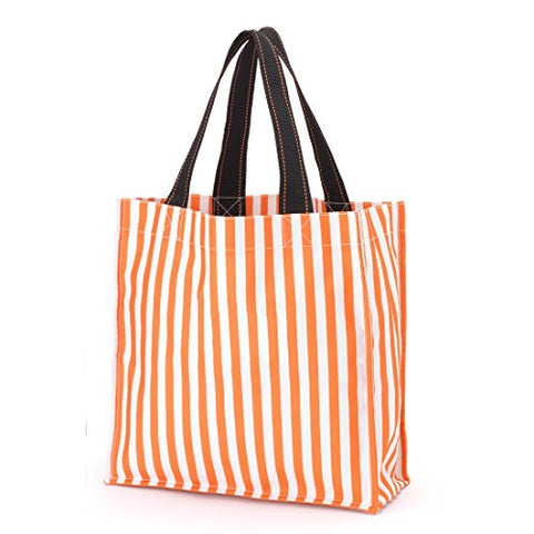 Polyester Fabric Halloween Bag Trick Or Treat Storage - Can Be Personalized (Orange Stripes)