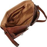 Sharo Leather Bags Soft Leather Laptop Messenger Bag And Brief (Dark Brown)