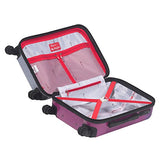 Mia Toro Italy Prado-Exotic Life Hardside Spinner Luggage 3 Piece Set, Pel, Pearl